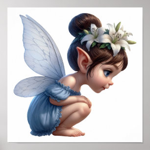 Eine zauberhafte kleine Cartoon Fairy Poster