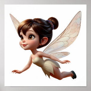 Eine zauberhafte kleine Cartoon Fairy Poster