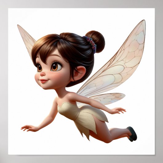 Eine zauberhafte kleine Cartoon Fairy Poster (Vorne)