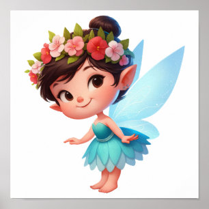 Eine zauberhafte kleine Cartoon Fairy Poster