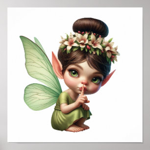Eine zauberhafte kleine Cartoon Fairy Poster