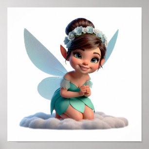 Eine zauberhafte kleine Cartoon Fairy Poster