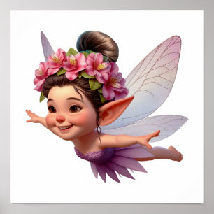 Eine zauberhafte kleine Cartoon Fairy Poster