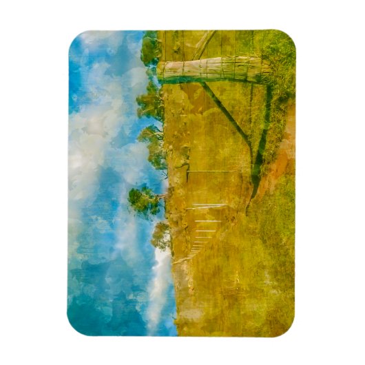 Eine zauberhafte, pastorale Landschaft Magnet (Vertikal)