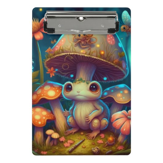 Eine zauberhafte Pilzfrösche-Zwischenwand Mini Klemmbrett (Vorderseite)