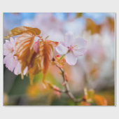 Eine zauberhafte Sakura-Blume auf einer Twig im Fr Geschenkpapier (Flach)