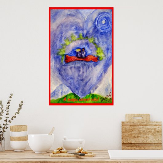 Eine zauberhafte Teppichfahrt! Poster (Küche)