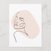 Eine Zeichnend Frauengesicht Postkarte (Vorderseite)