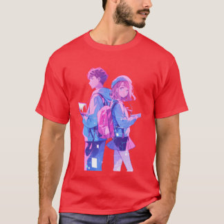 Eine Zeichnung, die Liebe und Freundschaft Retro z T-Shirt