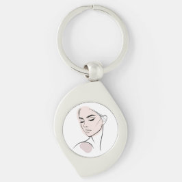 Eine Zeile Frauenfeld Zeichne No3 (mit Farbe) Schlüsselanhänger