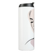 Eine Zeile Frauenfeld Zeichne No3 (mit Farbe) Thermosbecher (Nach links gedreht)