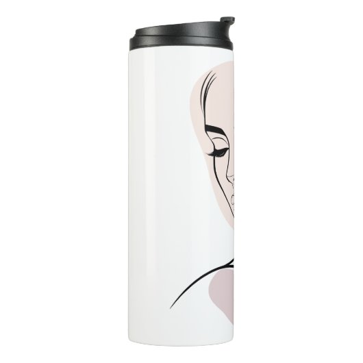 Eine Zeile Frauenfeld Zeichne No3 (mit Farbe) Thermosbecher (Nach links gedreht)