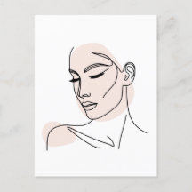 Eine Zeile Frauengesicht Zeichne No2