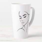 Eine Zeile Frauengesicht Zeichne Nr. 3 Milchtasse (Rechte Ecke)