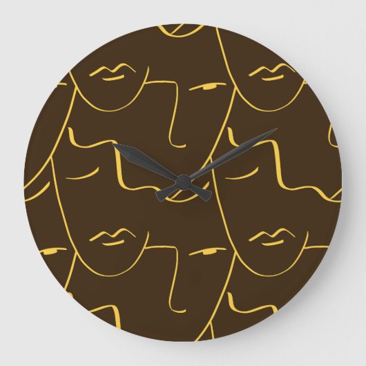 Eine Zeile Zeichne das Muster Große Wanduhr (Vorderseite)