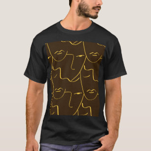 Eine Zeile Zeichne das Muster T-Shirt