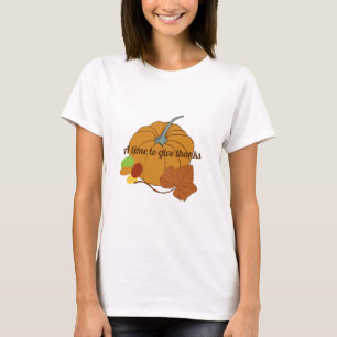 Eine Zeit des Dankes an Kürbis und Laubhemd T-Shirt