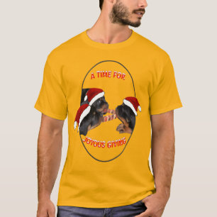 Eine Zeit freudigen Gebens Rottweiler-Feiertags-Sp T-Shirt