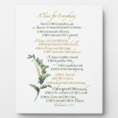 Eine Zeit für alles - Ekclesiastes 3:1-8 Fotoplatte (Vorderseite)