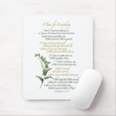 Eine Zeit für alles - Ekclesiastes 3:1-8 Mousepad (Mit Mouse)