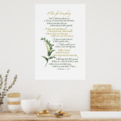 Eine Zeit für alles - Ekclesiastes 3:1-8 Poster (Küche)