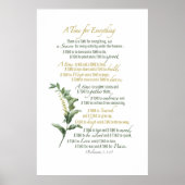 Eine Zeit für alles - Ekclesiastes 3:1-8 Poster (Vorne)