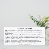 Eine Zeit für alles, was die Praetkarte kostet (Stehend Vorderseite)