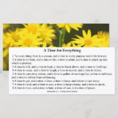 Eine Zeit für alles, was die Praetkarte kostet (Vorne/Hinten)