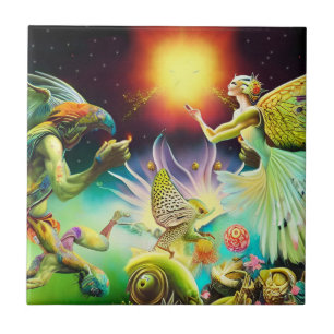 Eine Zeit, in der Ölgemälde in Umlauf gebracht wer Fliese