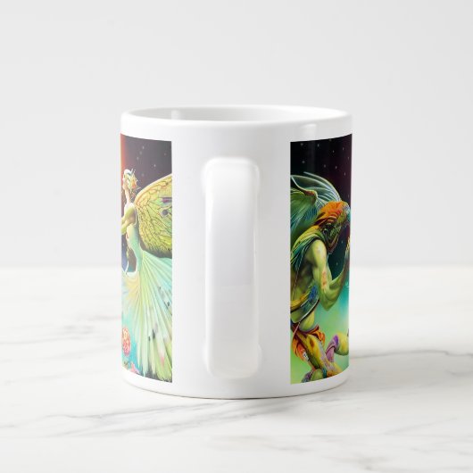 Eine Zeit, in der Ölgemälde in Umlauf gebracht wer Jumbo-Tasse (Rückseite)