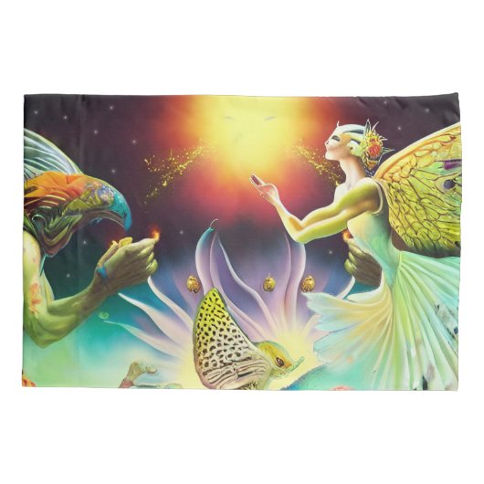 Eine Zeit, in der Ölgemälde in Umlauf gebracht wer Kissenbezug (Rückseite)