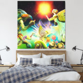 Eine Zeit, in der Ölgemälde in Umlauf gebracht wer Leinwanddruck (Insitu (Schlafzimmer))