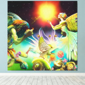 Eine Zeit, in der Ölgemälde in Umlauf gebracht wer Leinwanddruck (Insitu (Holzboden))