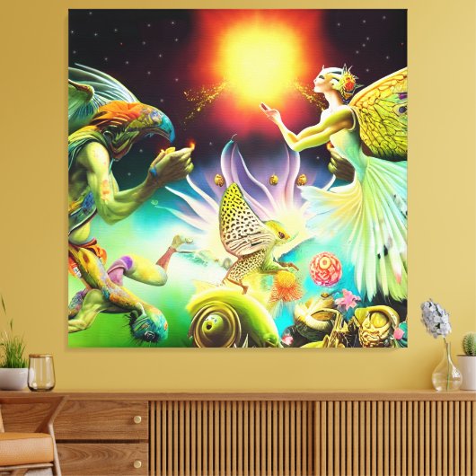 Eine Zeit, in der Ölgemälde in Umlauf gebracht wer Leinwanddruck (Insitu (Wohnzimmer))