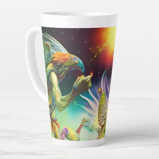 Eine Zeit, in der Ölgemälde in Umlauf gebracht wer Milchtasse (Linke Ecke)