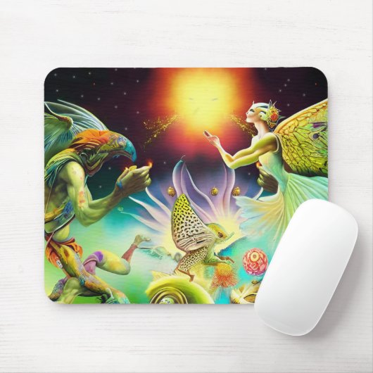 Eine Zeit, in der Ölgemälde in Umlauf gebracht wer Mousepad (Mit Mouse)