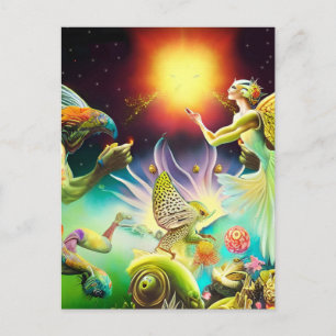 Eine Zeit, in der Ölgemälde in Umlauf gebracht wer Postkarte