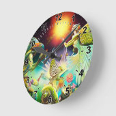 Eine Zeit, in der Ölgemälde in Umlauf gebracht wer Runde Wanduhr (Winkel)