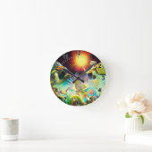 Eine Zeit, in der Ölgemälde in Umlauf gebracht wer Runde Wanduhr (Zuhause)