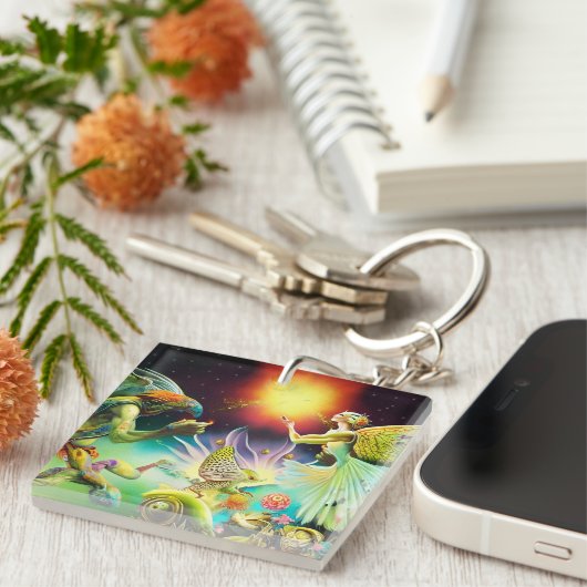 Eine Zeit, in der Ölgemälde in Umlauf gebracht wer Schlüsselanhänger (Vorderseite rechts)