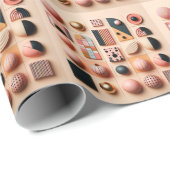 Eine zeitgenössische Abstrakte Interpretation von Geschenkpapier (Rolleneckpunkt)