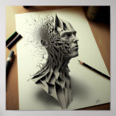 Eine zeitgenössische Kunstzeichnung Poster (Vorne)