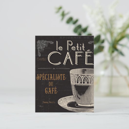 Eine zeitgenössische Tasse Kaffee Postkarte (Stehend Vorderseite)