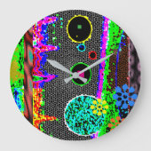 Eine zeitlose Verschmelzung von Farbe und Mysteriu Große Wanduhr (Vorderseite)