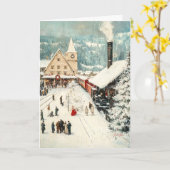 Eine zeitlose Weihnachtsreise Karte (Gelbe Blume)