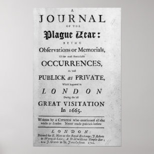 Eine Zeitschrift des Pestjahres, 1665 Poster