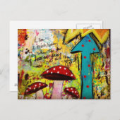 Eine Zeitschrift Postcard für Kunst und gemischte  Postkarte (Vorne/Hinten)