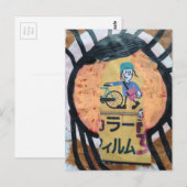 Eine Zeitungszustellung-Collage Postkarte (Vorne/Hinten)