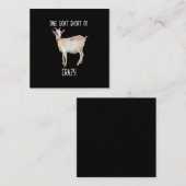 Eine Ziege Kurze verrückte, faule Ziege Quadratische Visitenkarte (Vorne/Hinten)