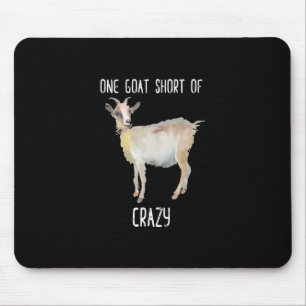 Eine Ziege Kurze verrückte, lustige Ziege Mousepad